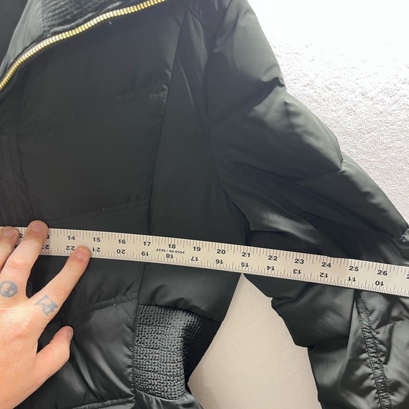 Cole Haan Signature Down feather Parka Puffer Coat Womens L Black Winter Warm - Picture 4 of 6